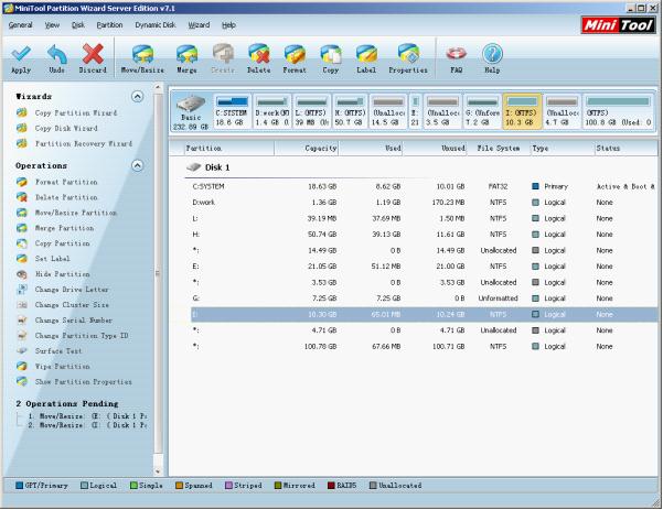 partition magic windows server