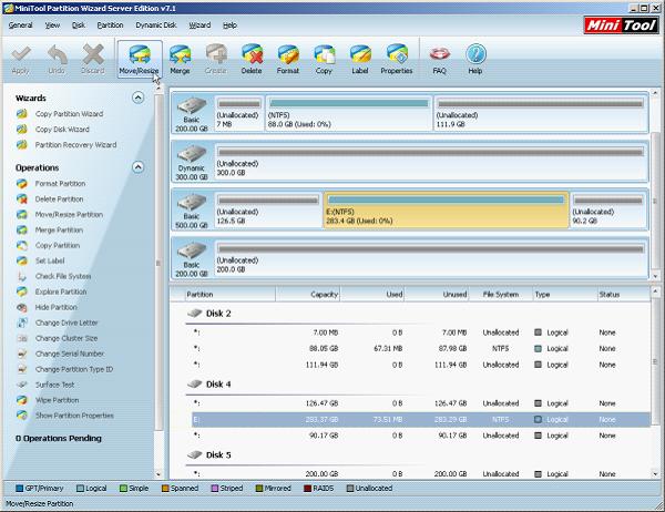 partition magic windows server