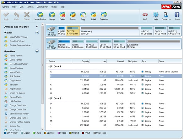 Partition software server 2003