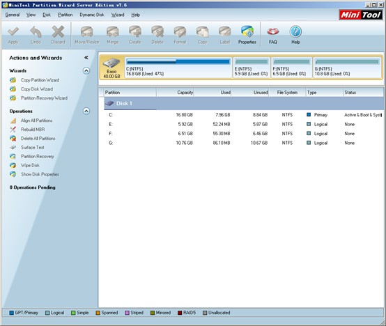 partition magic windows server