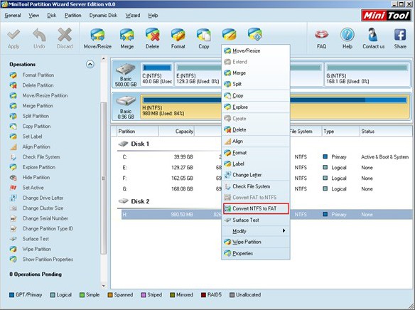 Convert NTFS to FAT322