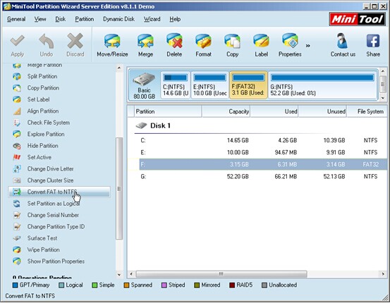 Convert-FAT-to-NTFS-with-MiniTool-Partition-Wizard