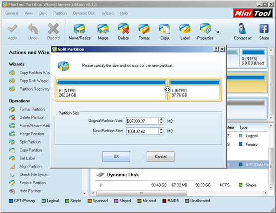 Adjust-partition-size