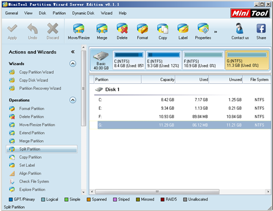 Split-partition-in-Windows-Server-with-MiniTool-Partition-Wizard