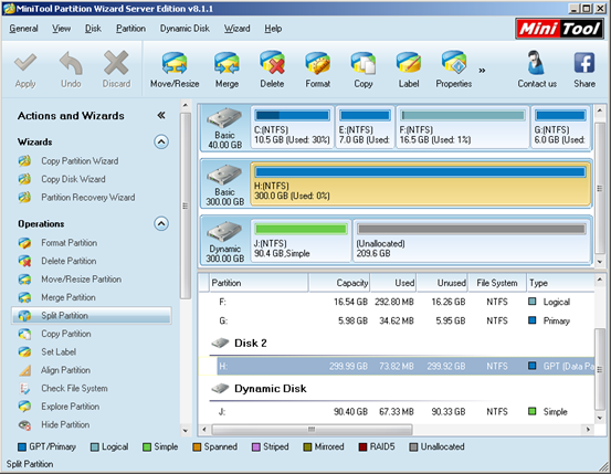 Start-to-split-primary-partition