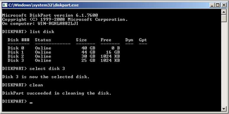 linux clean disk