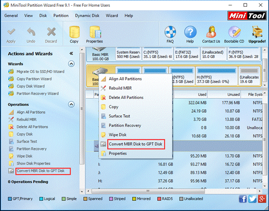 covnert-mbr-disk-to-gpt-disk